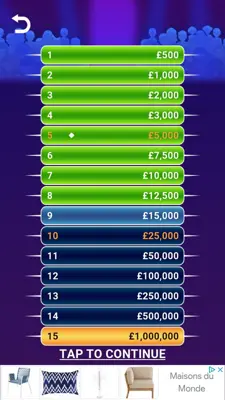 MILLIONAIRE TRIVIA Game Quiz android App screenshot 9