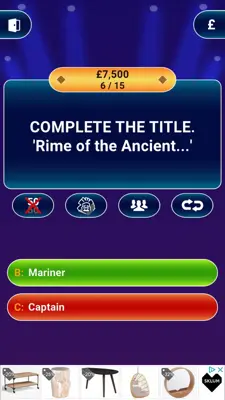 MILLIONAIRE TRIVIA Game Quiz android App screenshot 3